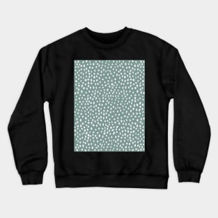 Sea Green Dalmatian Print Mask Crewneck Sweatshirt